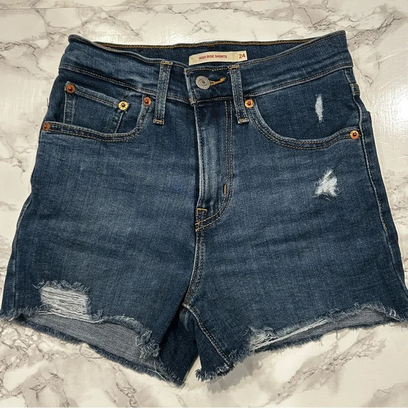 Levi's High Rise Shorts Size 24 - Picture 2 of 11